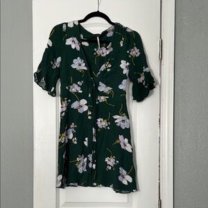 Pastel Floral Green Dress